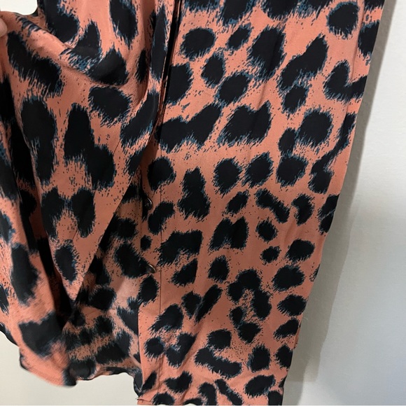 Equipment Animal Print Silk Button Down Shirt Dress Sleeveless Tegan Midi Sz XS - Picture 6 of 7